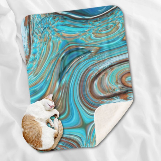 farmhouse  teal blue Woodgrain turquoise swirls Sherpa Blanket (farmhouse teal blue Woodgrain turquoise swirls Sherpa Blanket)