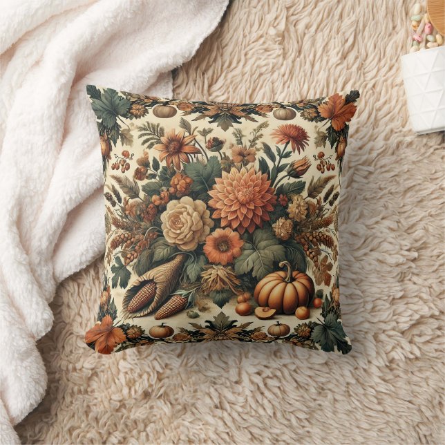 Farmhouse Vintage Rustic Fall Autumn Country  Cushion (Blanket)