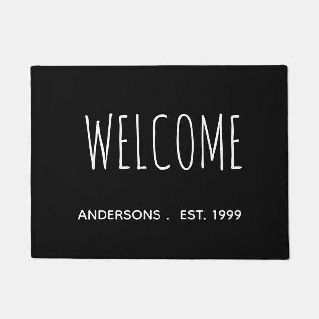 Farmhouse Welcome | Personalised Door Mat (Front)