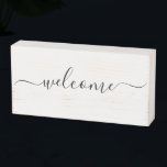 Farmhouse Welcome Wooden Box Sign<br><div class="desc">More farmhouse decor in the Little Bayleigh store!</div>