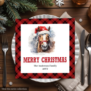 Farmhouse Western Tartan Christmas Napkins