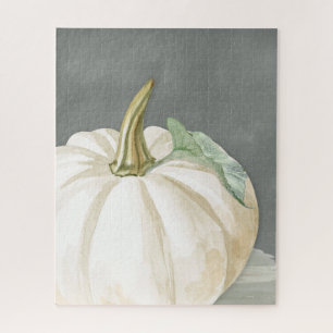 Farmhouse white fall pumpkin jigsaw puzzle