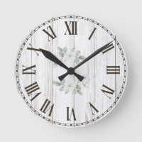 Farmhouse White Wood Greenery Floral