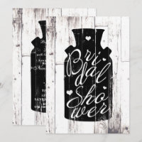 Farmhouse White Wood Rustic Milk Jug Bridal Shower