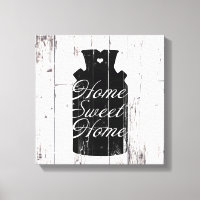 Farmhouse White Wood Rustic Milk Jug Home Sweet