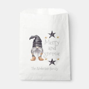 Farmhouse Winter Watercolor Gnome for Christmas Favour Bags