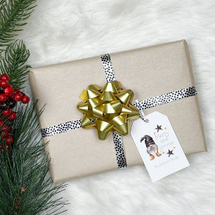 Farmhouse Winter Watercolor Gnome for Christmas Gift Tags
