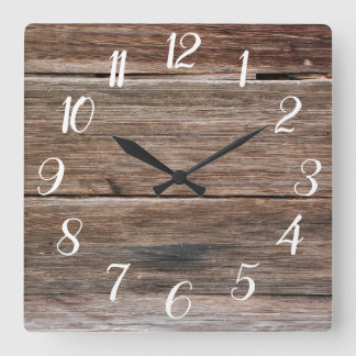 Farmhouse Wood Print Clock