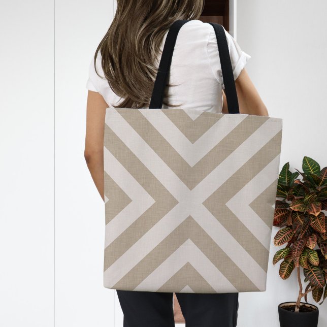 Farmhouse X Beige Linen Tote Bag (Creator Uploaded)