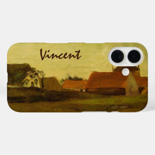 Farmhouses in Loosduinen Hague by Vincent van Gogh iPhone 16 Case