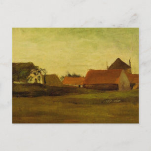 Farmhouses in Loosduinen Hague by Vincent van Gogh Postcard