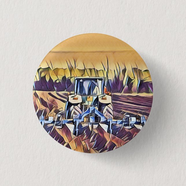 FARMING   3 CM ROUND BADGE (Front)