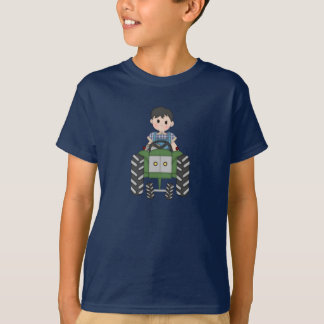 Farming Boy Green Tractor T-Shirt