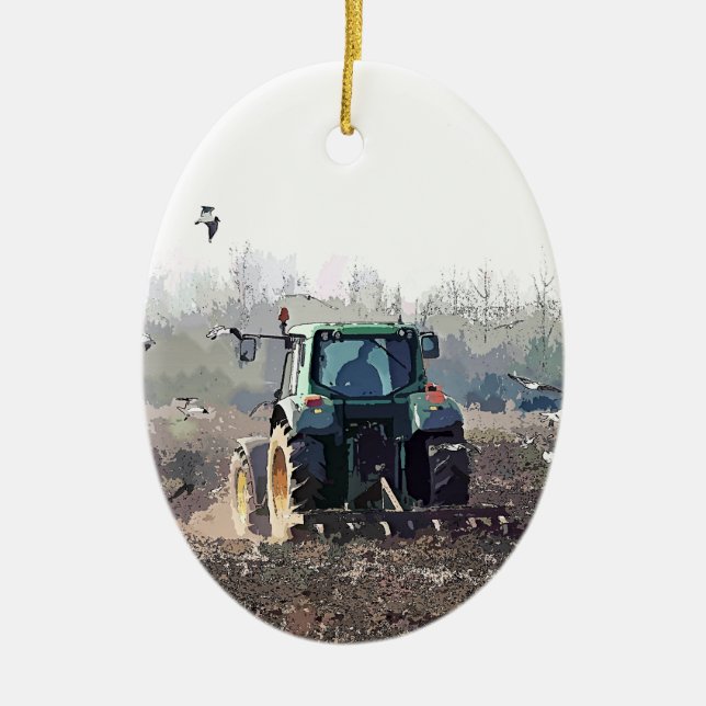 FARMING CERAMIC TREE DECORATION (Front)