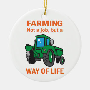 Farming Ceramic Tree Decoration