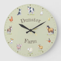 Farming clock with family or farm name