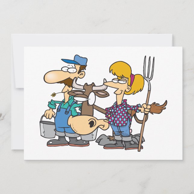 Farming Couple Invitations (Front)