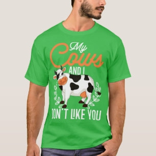 Farming Cow Lover Funny Farmer Farm Animal Cow T-Shirt
