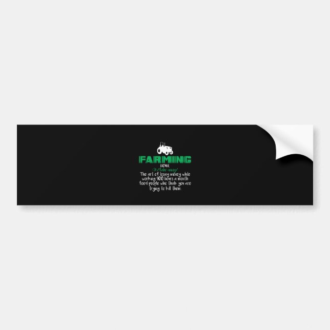 Farming Definition Bumper Sticker (Front)