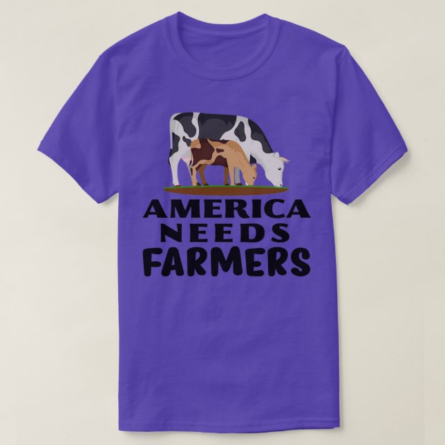 Farming Design America Needs Farmers  T-Shirt (Design Front)