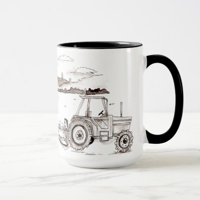 Farming Dinner in the Field Mug (Right)