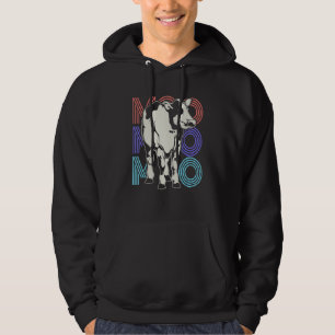 Farming Farm Animal Lover Farmer Retro Cow Hoodie