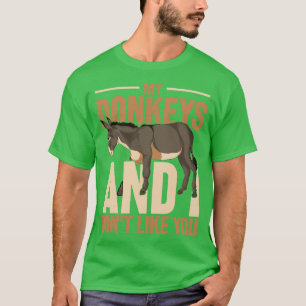 Farming Funny Farmer Farm Animal Donkey T-Shirt