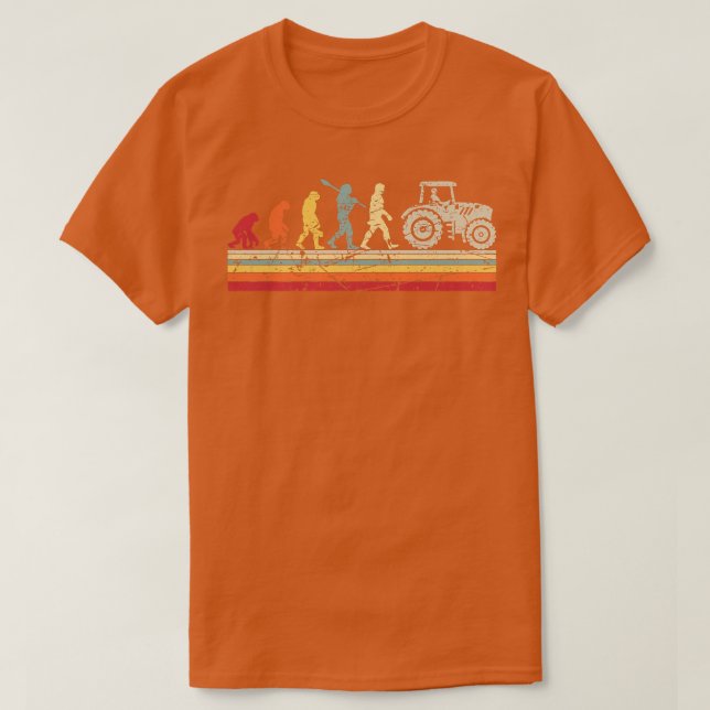 Farming Human Evolution Vintage Farmer  T-Shirt (Design Front)