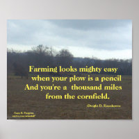 FARMING IS MIGHTY EASY EISENHOWER POSTER