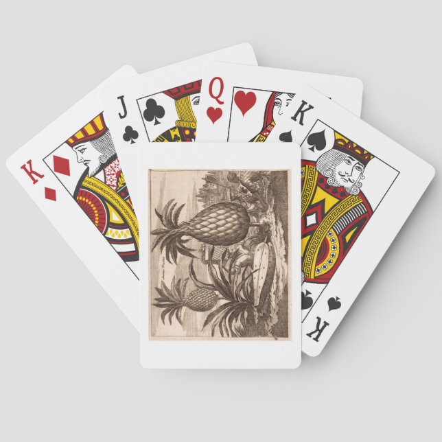 Farming Large Pineapples, illustration from a desc Playing Cards (Back)