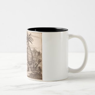 Farming Large Pineapples, illustration from a desc Two-Tone Coffee Mug