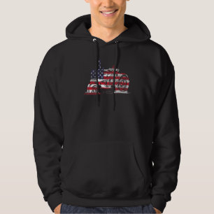 Farming Tractor American Flag Usa Farmer Farm Hoodie