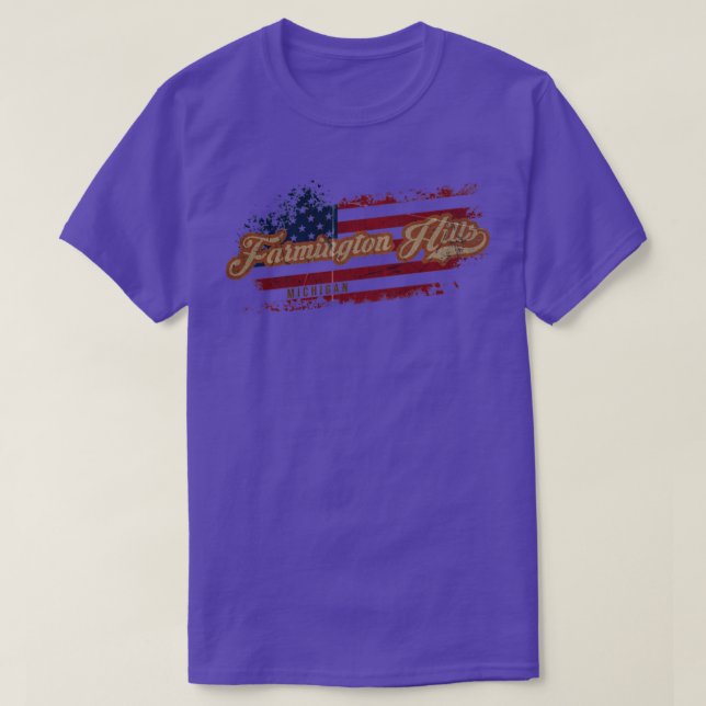 Farmington Hills Michigan  T-Shirt (Design Front)