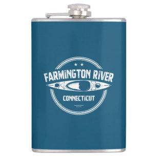 Farmington River Connecticut Kayaking Hip Flask