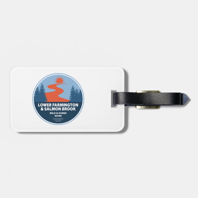 Farmington & Salmon Brook Wild & Scenic River Luggage Tag (Back Horizontal)