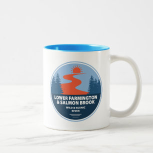 Farmington & Salmon Brook Wild & Scenic River Two-Tone Coffee Mug