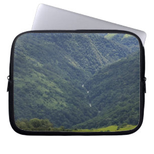 Farmlands and Himalaya forest in Mangdue valley Laptop Sleeve