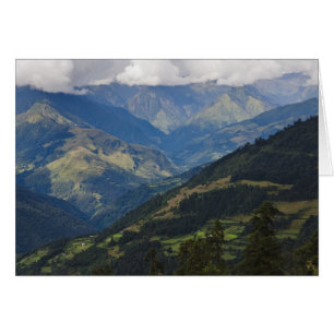 Farmlands and village in the Himalayas