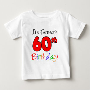 Farmor's 60th Birthday Swedish Grandmother Baby T-Shirt