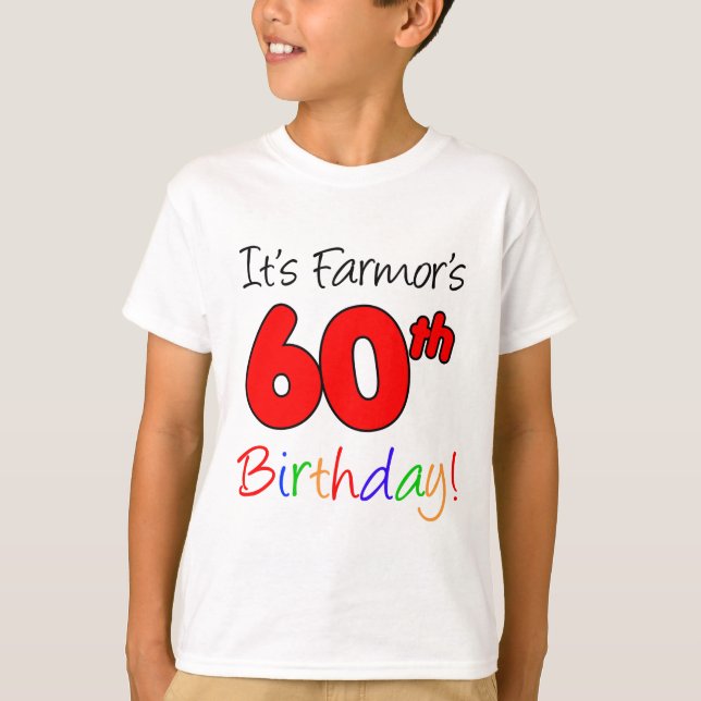 Farmor's 60th Birthday Swedish Grandmother T-Shirt (Front)