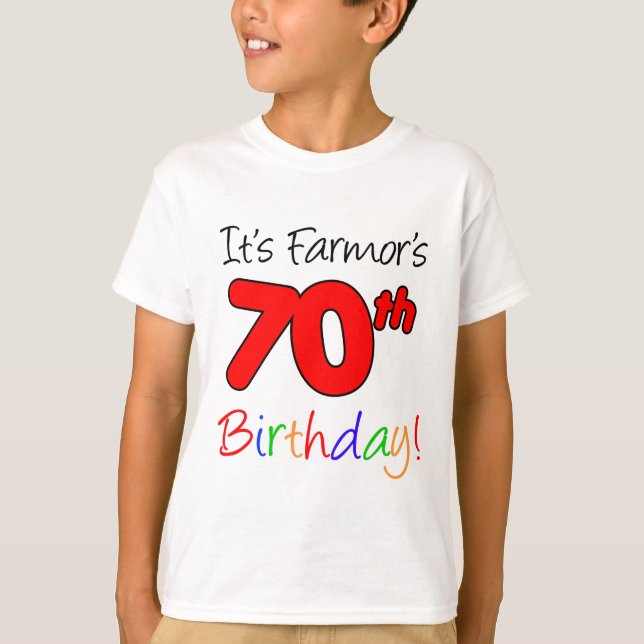 Farmor's 70th Birthday Swedish Grandmother T-Shirt (Front)