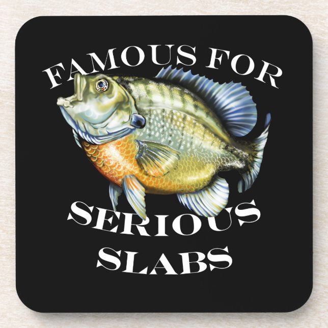 Farmous For Serious Slabs Dark Coaster (Front)