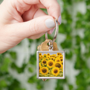 Farms   A Sunflower Field Key Ring