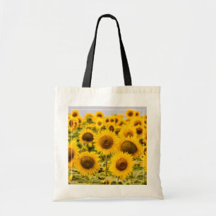 Farms A Sunflower Field Tote Bag