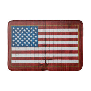 Farms   American Flag Barn Mural Bath Mat