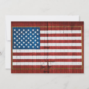 Farms American Flag Barn Mural Thank You Card