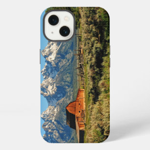 Farms Barn Shadowed by Snow Capped Mountains iPhone 13 Case
