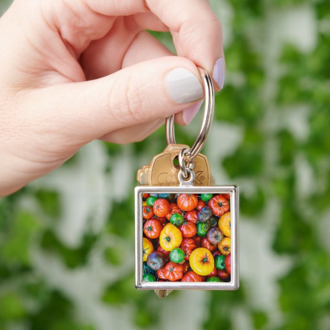 Farms | Colourful Tomato Harvest Key Ring (Hand)