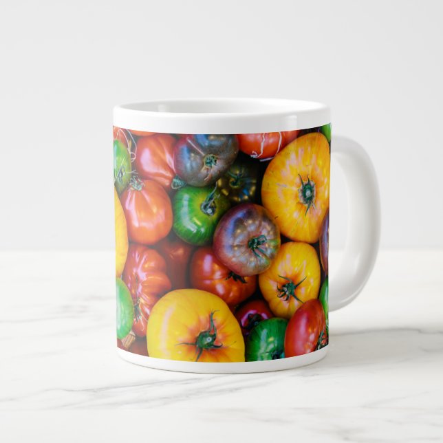 Farms | Colourful Tomato Harvest Large Coffee Mug (Front Right)