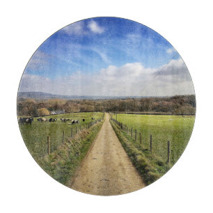 Farms   English Countryside Dirt Road Cutting Board